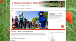 Desktop Screenshot of 5sterrencampingsnederland.nl