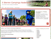 Tablet Screenshot of 5sterrencampingsnederland.nl